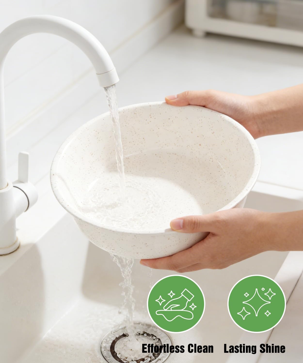 IMACONE Maifanite-Coated Chafing Dishes for Buffet of 4, 6QT White Chafing Dish Buffet Set Stainless Steel Chafer Set, Roll Edge Food Warmers for Parties, Wedding, Birthday, Church Events, Catering