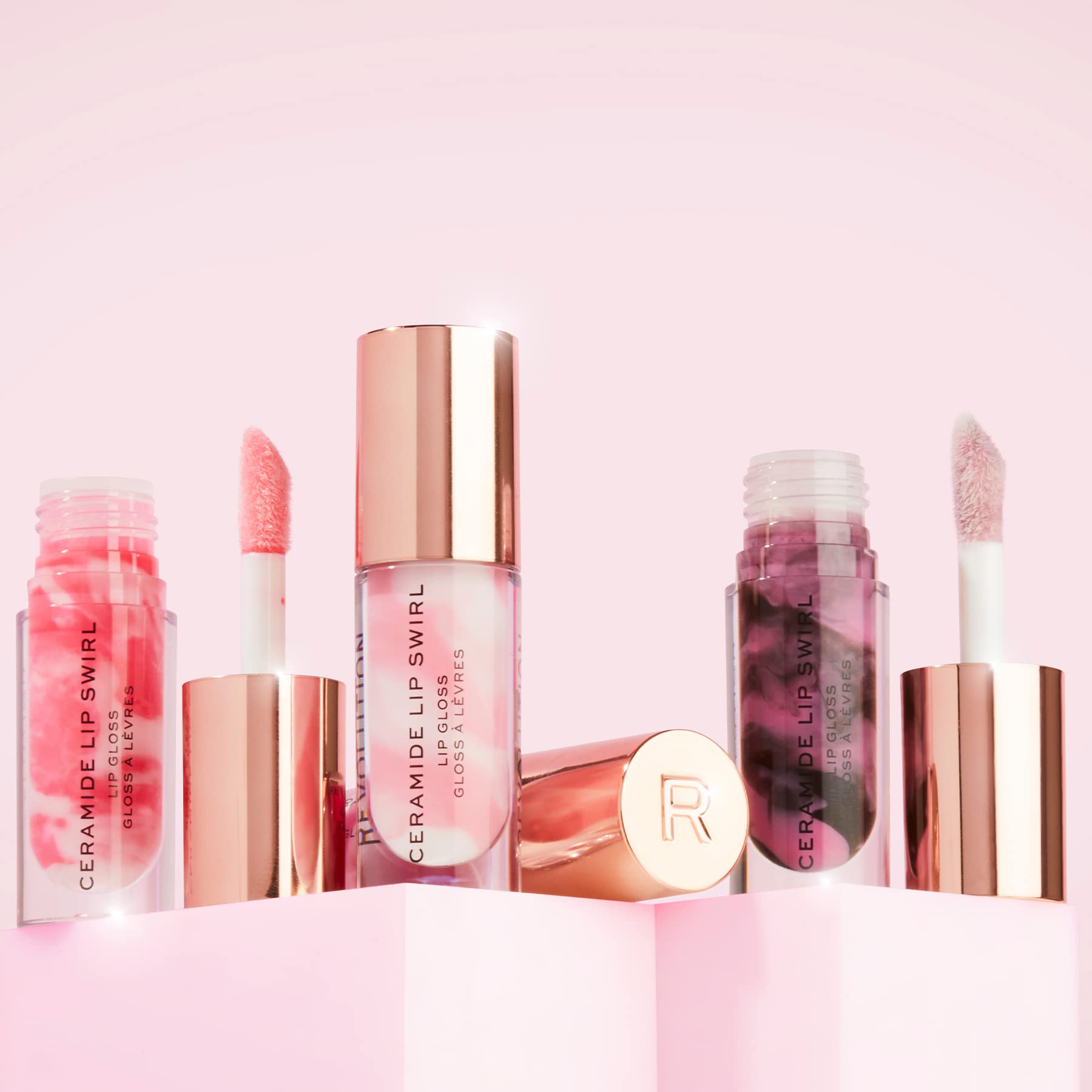 Revolution Swirl Ceramide Lip Gloss Berry Pink