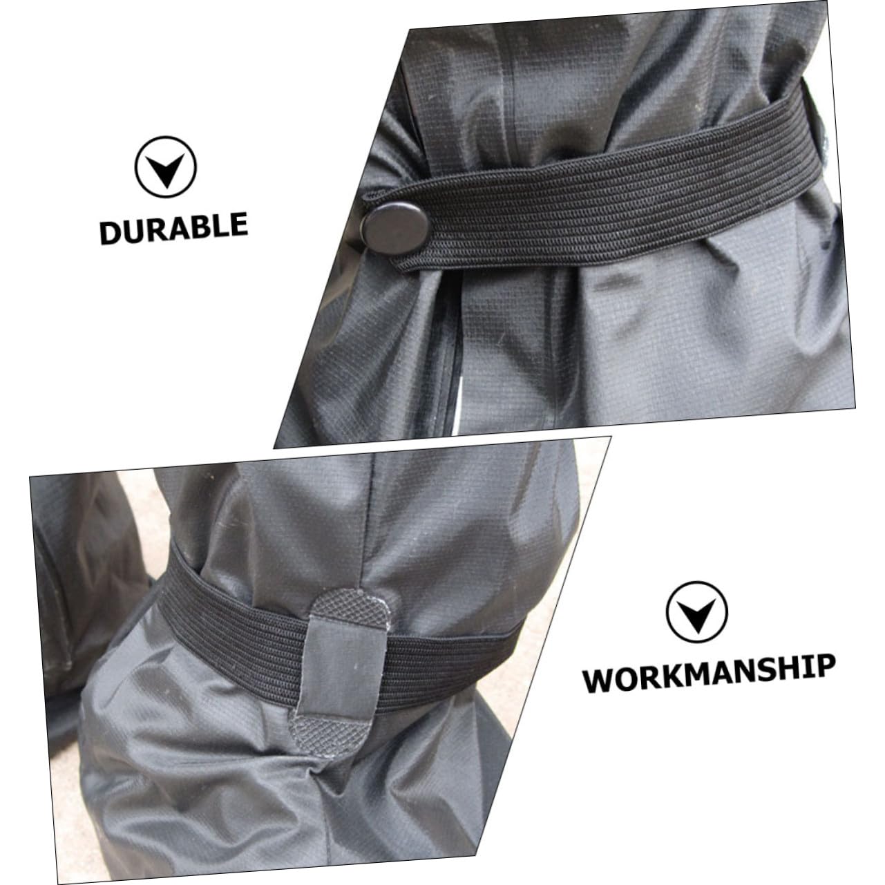 Yardwe Surchaussures Imperméables Noires L 41-42 en Pvc Caoutchouc | Réutilisables, Résistantes à L'usure, pour Voyage et Extérieur, Lot de 1 Paire