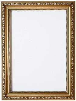 Memory Box Gold A4 Ready to hang or stand Ornate Shabby Chic Picture/Photo/Poster frame with MDF backing board and High Clarity Styrene Shatterproof Perspex Sheet - FBA - oscp-2-gld-A4