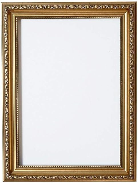 Gold A4 Ready to hang or stand Ornate Shabby Chic Picture/Photo/Poster frame with MDF backing board and High Clarity Styrene Shatterproof Perspex Sheet - FBA - oscp-2-gld-A4