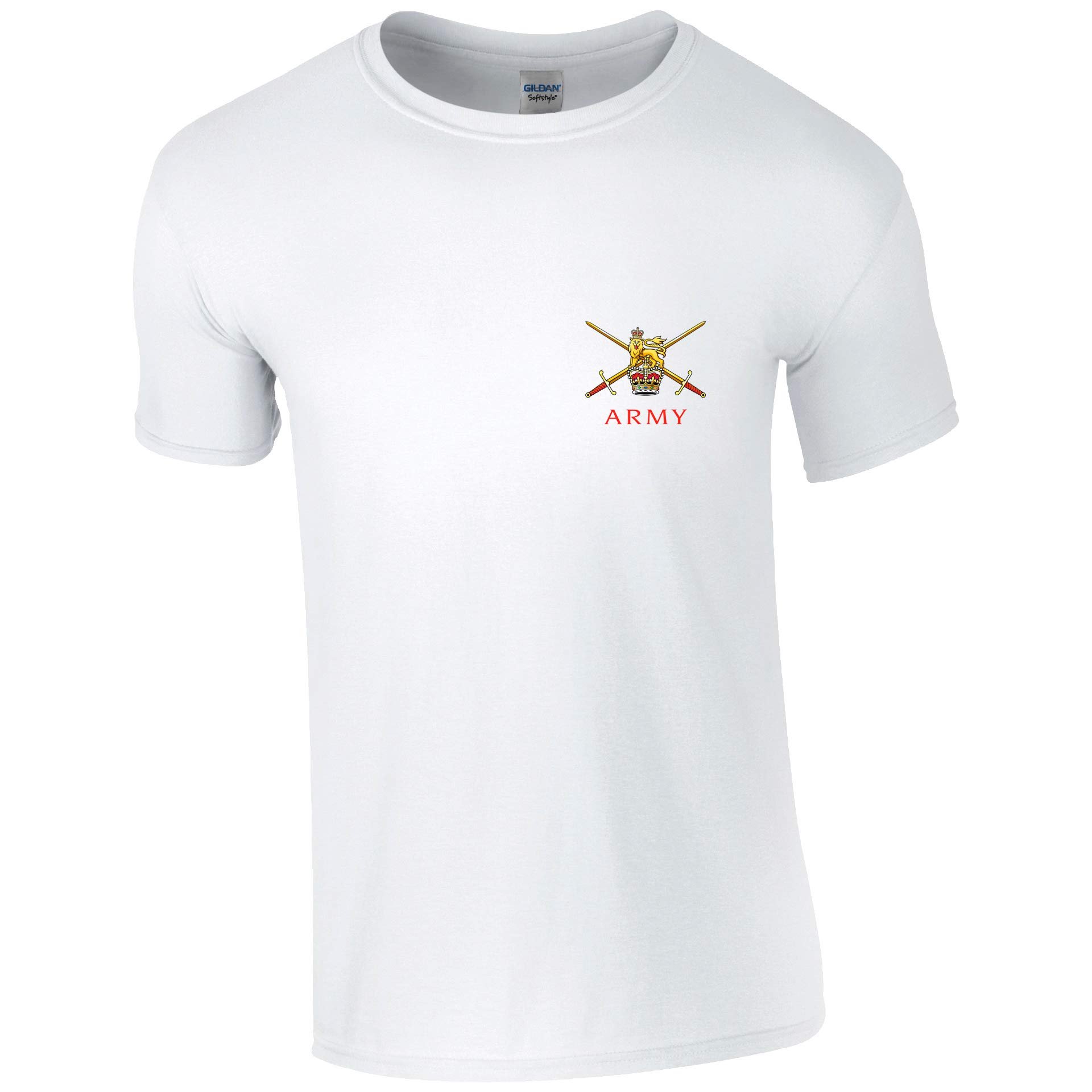 Productsave Men's White British Army Insignia Tshirt British Army Military (3Xl, )