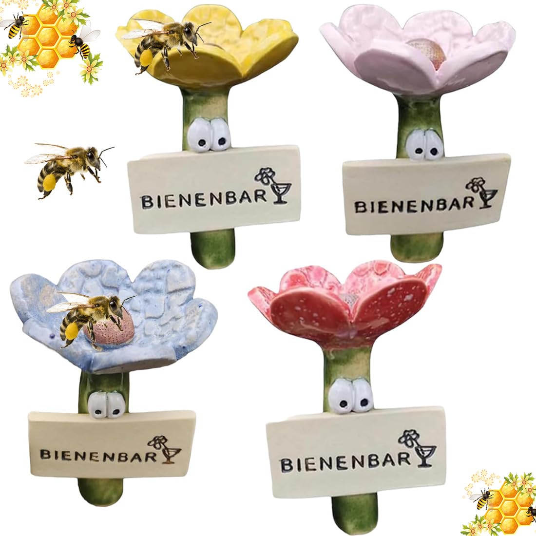 4 Piezas De Tazas Para Insectos Abejas, Bebedero Para Abejas, Bebederos Para Insectos, Decoración De Jardín, Criar Y Alimentar Abejas, Para Apicultores Y Amantes De La Jardinería
