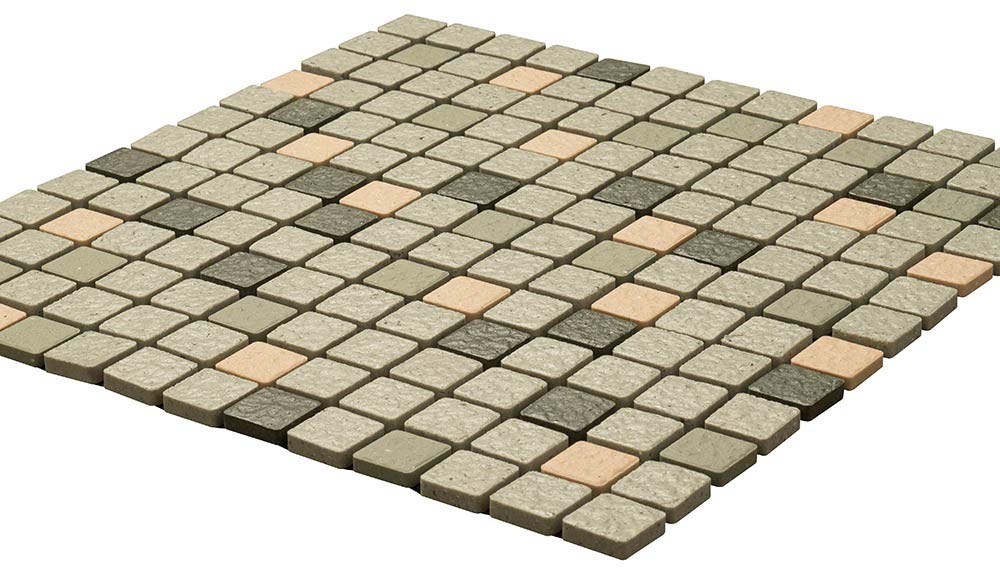 Amazon.co.jp: 20mm角モザイクタイル 磁器質 無釉 表紙張り 床用