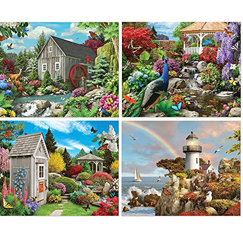 Bits and Pieces - 4-in-1 Multi-Pack - 500 Piece Jigsaw Puzzles for Adults-Each Measures 16" x 20" (46cm x 61cm)-Serene Beauty by Artist Alan Giana - Image 3