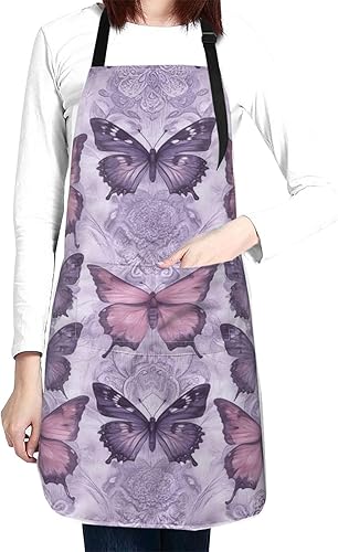 Miniatura 20 de Waterproof Apron With 2 Pockets,Kitchen Chef Aprons Bibs For Cooking Baking Painting Gardening Grooming Color-12