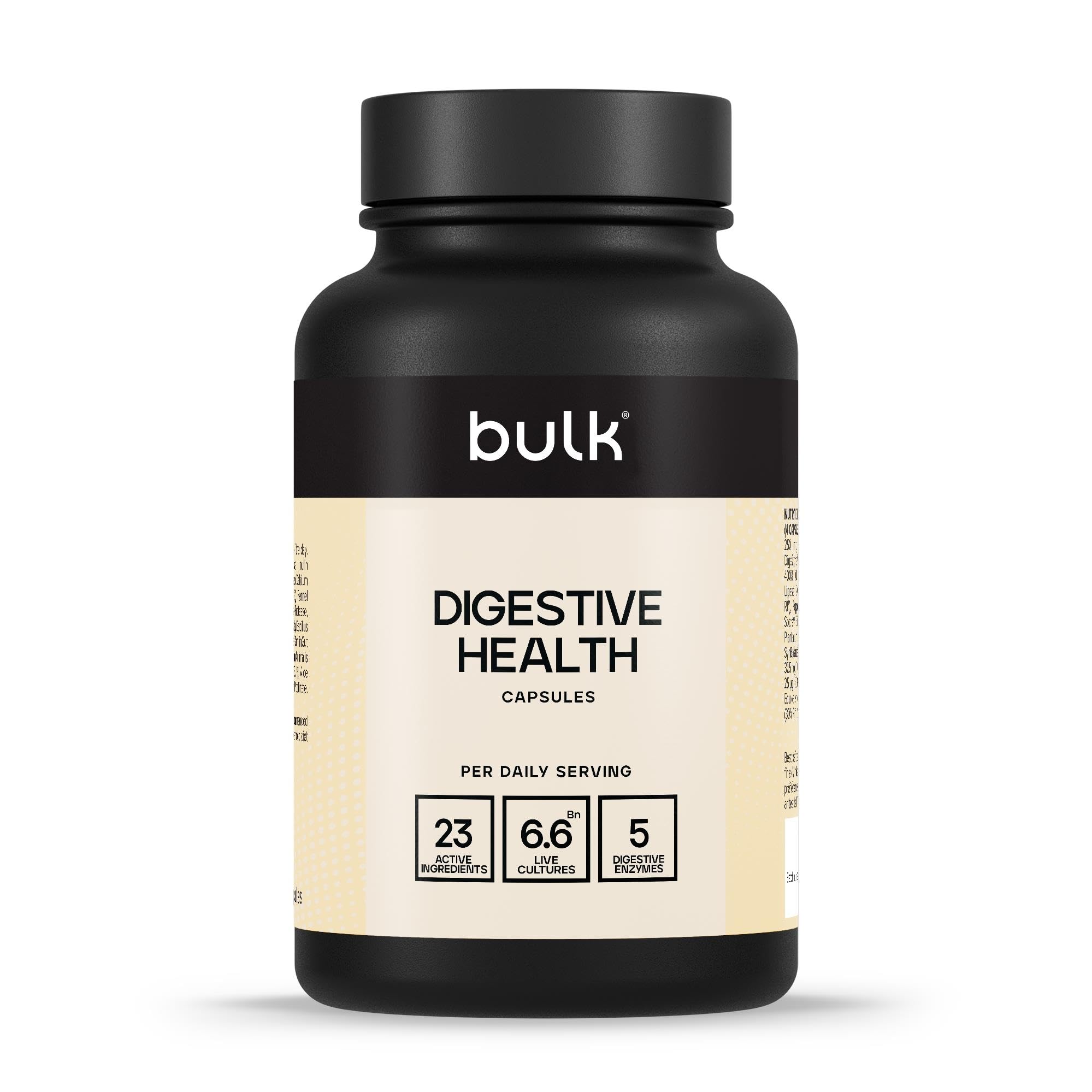 Bulk Digestive Health Capsules, Chloride, Calcium, Lactase Enzymes, 120 Capsules, 30 Servings, Packaging May Vary