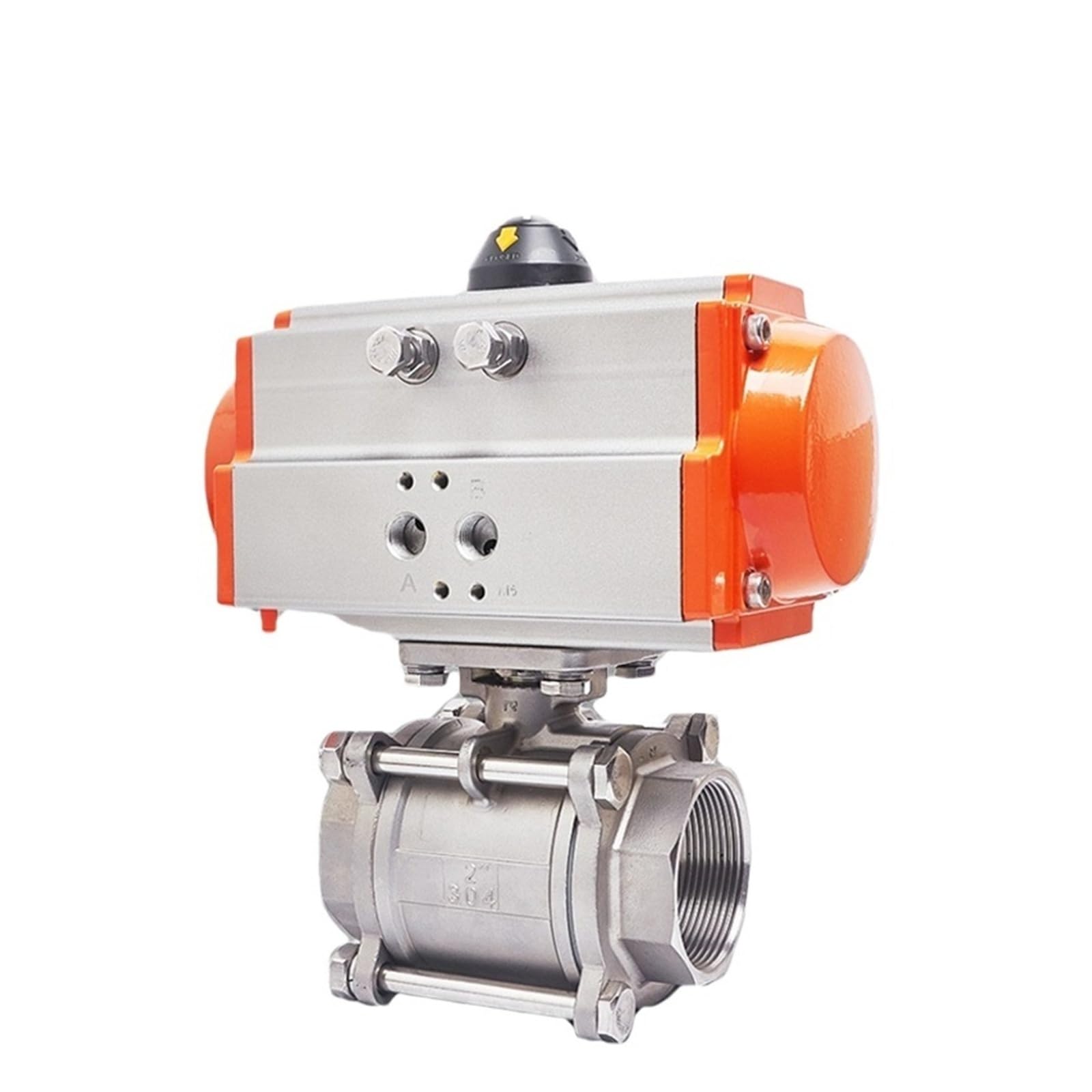 MIUDU8RYGP Pneumatic Threaded Ball Valve Q611F-16P Pneumatic 304 Stainless Steel Three-Piece Ball Internal Thread Valve(DN80)