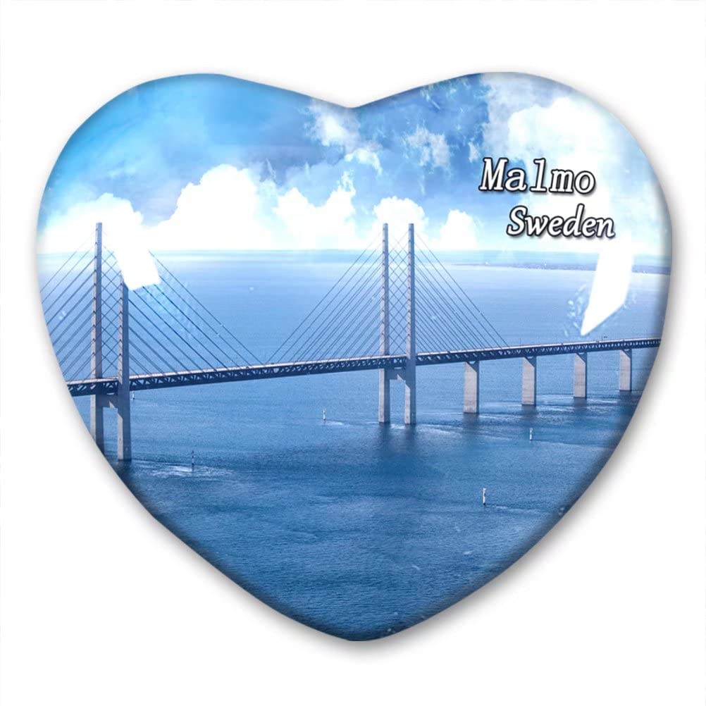 Svezia Orebro magnete frigorifero adesivi collezione magnete decorativo viaggio souvenir a forma di cuore vetro