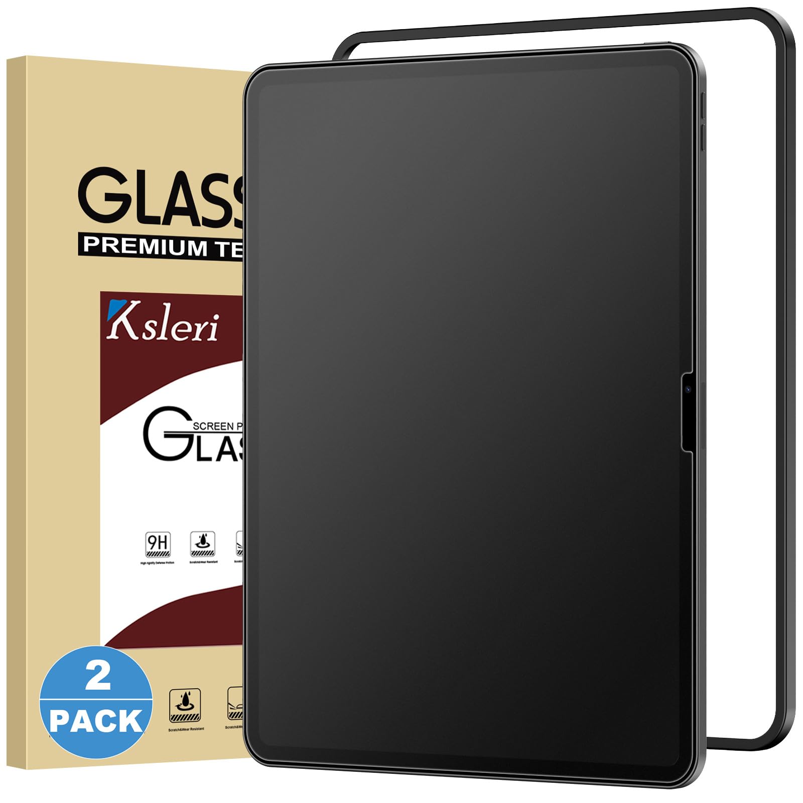 Ksleri 2 Pack for iPad Air 11 Inch M3/M2 (2025/2024,7th/6th Generation) Matte Glass Screen Protector (Not Privacy) Anti Glare Anti Fingerprint
