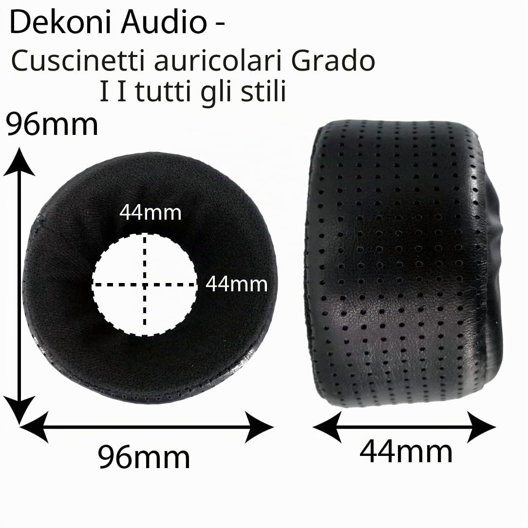 Dekoni Audio Cuscinetti auricolari di ricambio per cuffie Grado SR60, SR80x, SR325x | Cuscinetti auricolari di ricambio per Grado Prestige, Reference, Statement, Professional Series (pelle di pecora