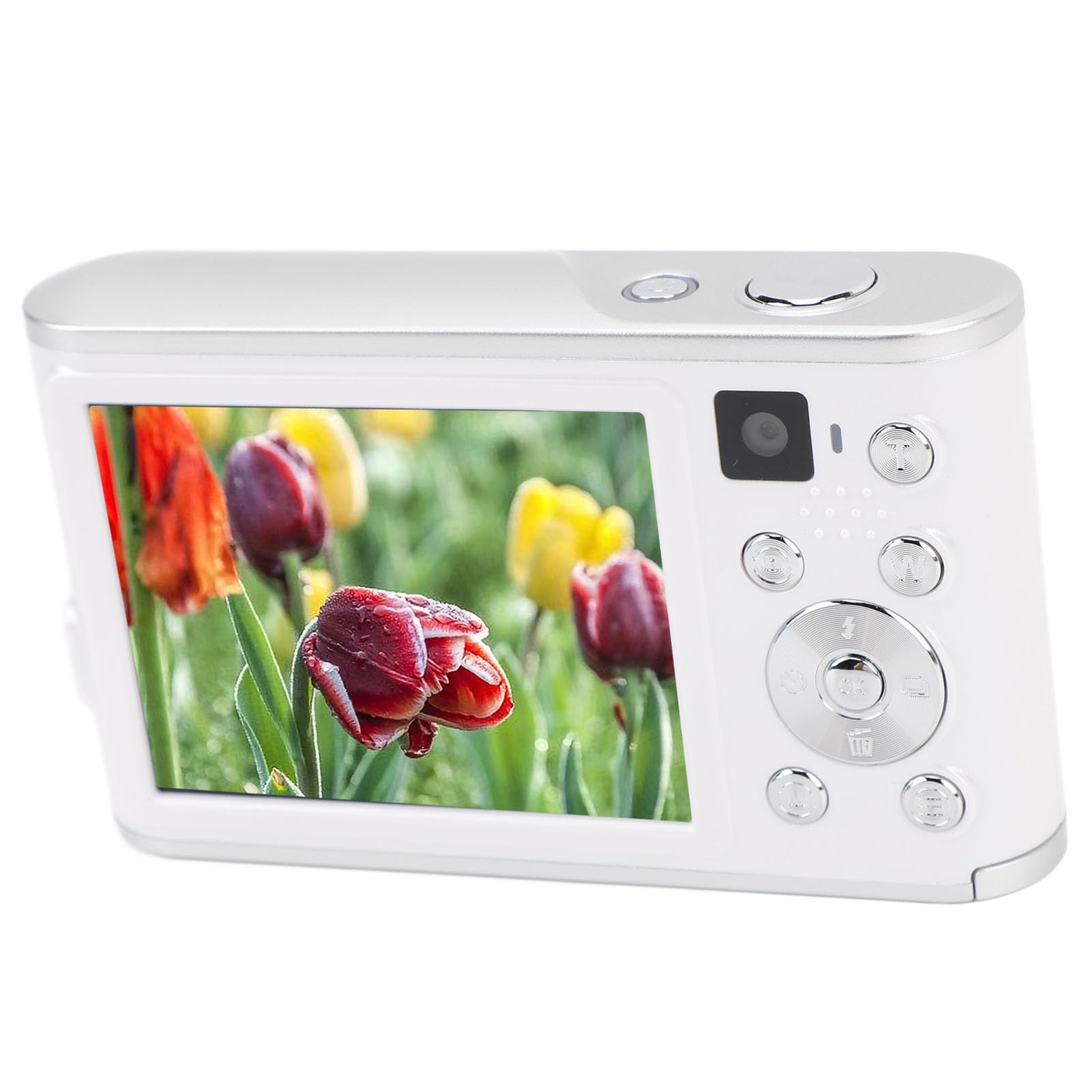 Aparat Cyfrowy 4K, Aparat do Vlogowania 48 MP z 16-krotnym Zoomem Cyfrowym, Kompaktowa Podróżna Kamera Wideo z Autofokusem i Podwójnym Aparatem z Przodu z Tyłu, z Ekranem IPS 2,8