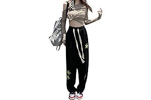 NZNDSHD Women Starry Night Sweatpants Drawstring Drawstring Loose Wide Leg Joggers