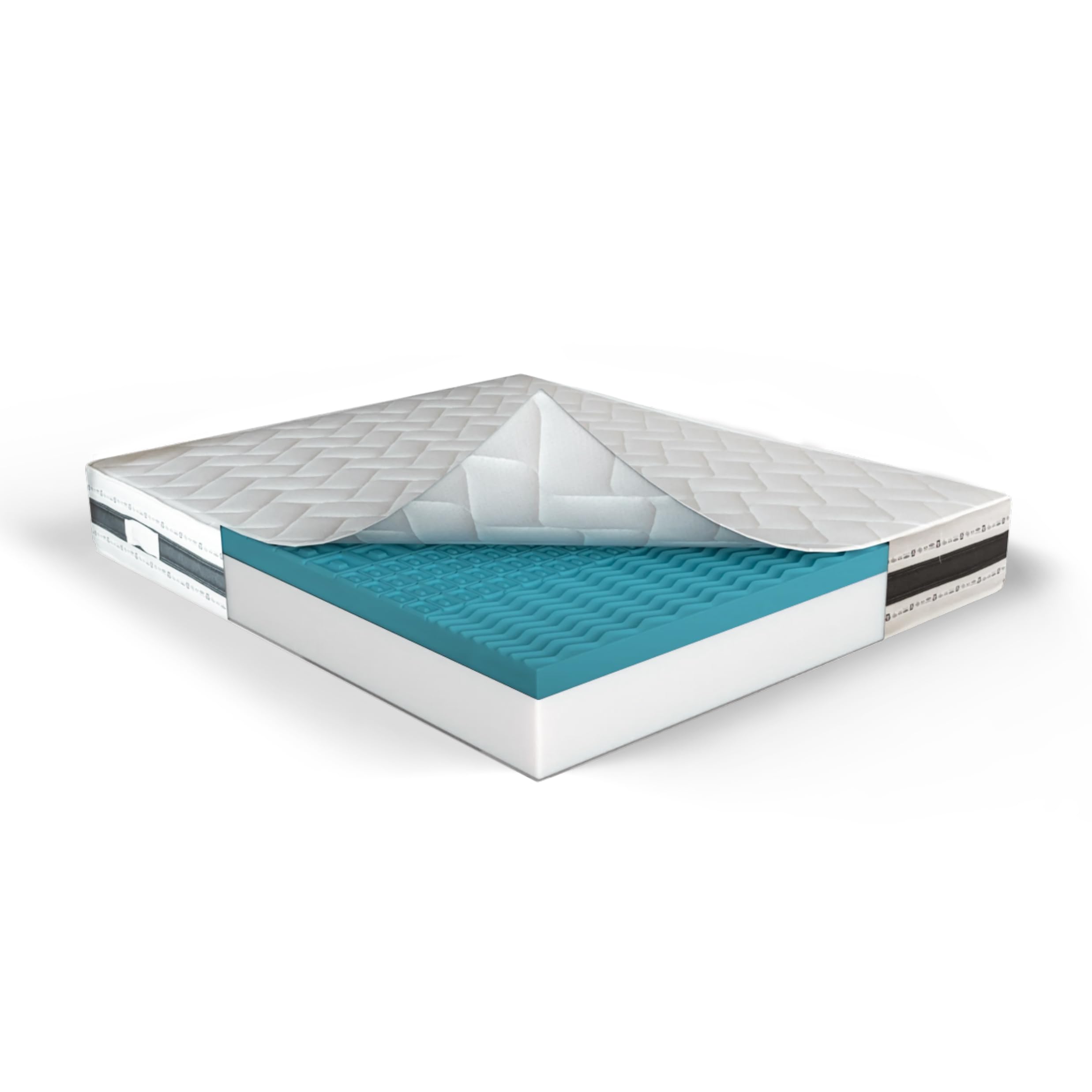 MUUN - Materasso Letto Matrimoniale 160x200 cm, Altezza 21 cm, in Memory Foam, Anallergico e Ipoallergenico, Isola Il Movimento, Bassa Manutenzione, Flessibile e Morbido, GARANTITO 20 ANNI, Mod. IRIS