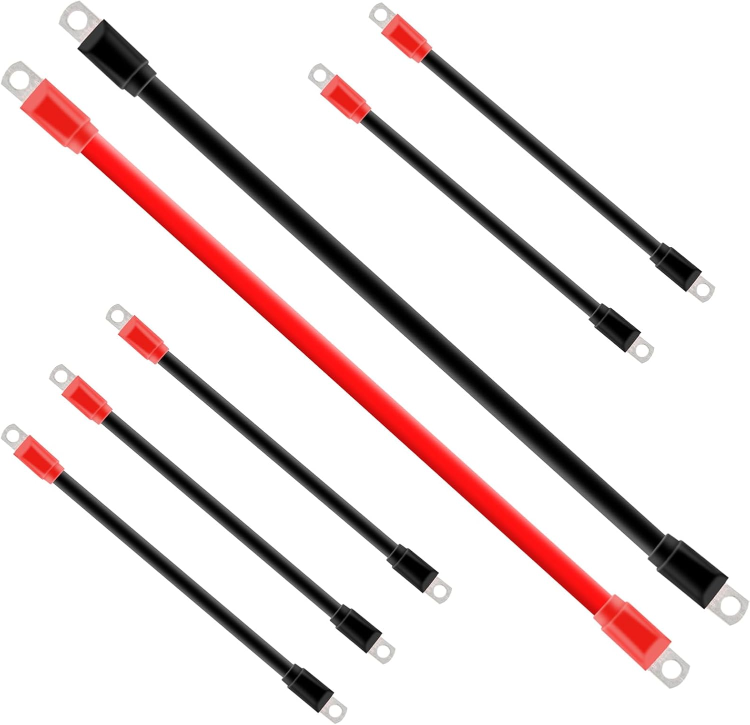 7 Pcs Golf Cart Battery Cables Wiring Kit 4 Gauge Flexible Club Car Precedent Battery Cables for 1994-Up 2 Awg 36 Volt 48v Golf Club Car