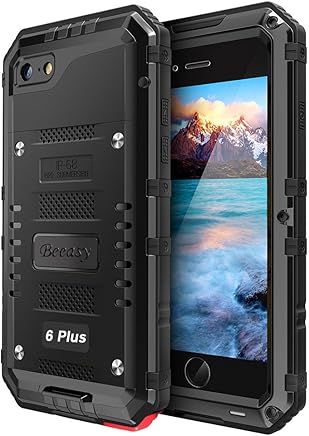 Beeasy Funda Antigolpes para iPhone 6 Plus /6S Plus, Carcasa Impermeable Robusta Blindada Heavy Duty Antica?das Dura Herm?tica Grado Militar Met?lica con Protector de Pantalla al Aire Libre Negro Beeasy Funda Antigolpes para iPhone 6 Plus /6S Plus, Carcasa Impermeable Robusta Blindada Heavy Duty Antica?das Dura Herm?tica Grado Militar Met?lica con Protector de Pantalla al Aire Libre Negro