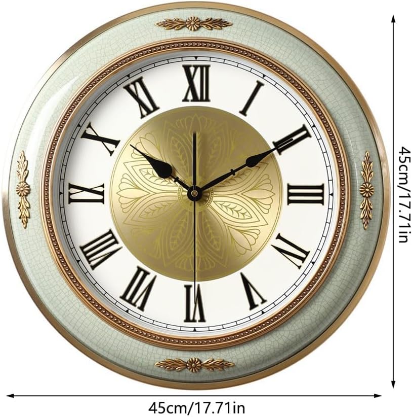 Wall Clock Art Clock Creative Ceramic Clock Wall Clock Living Room Silent Home Stylish Atmospheric Wall Clock Clock for Wall