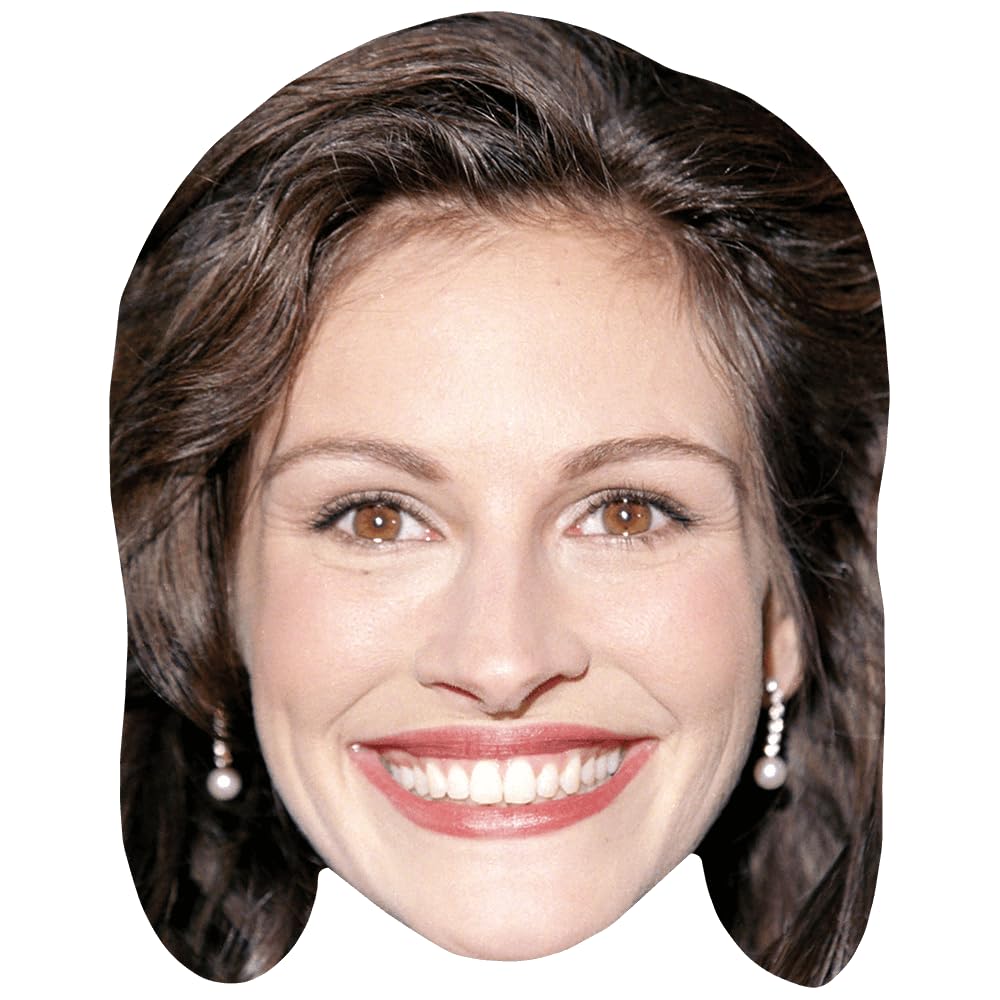 Julia Roberts (Smile) Celebrity Mask, Flat Card Face, Fancy Dress Mask