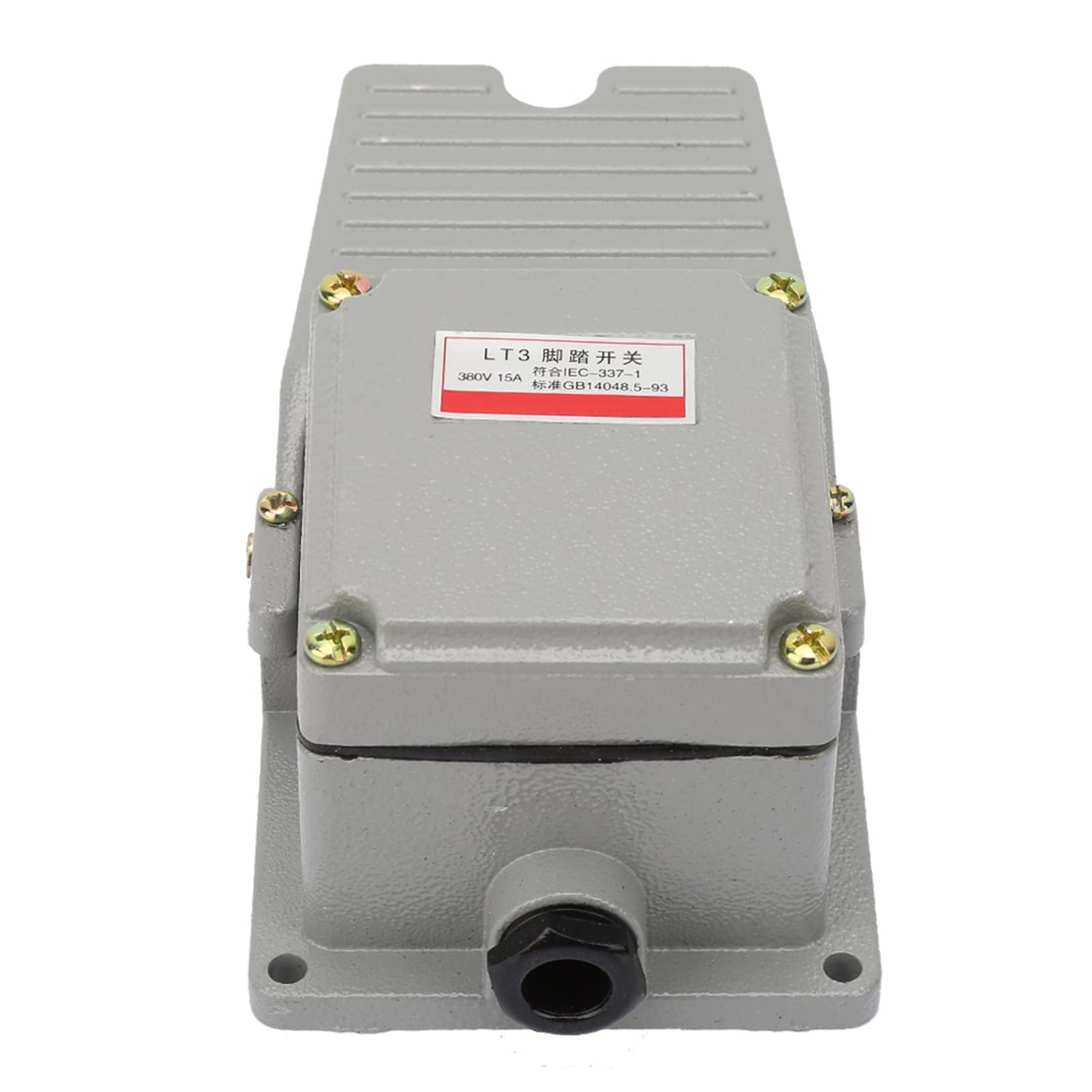 Interruttore Pedale LT3 380V 15A Heavy Duty con Pedale Antiscivolo, Guscio Alluminio e Contatti Argento per Macchine Lavorazione Legno