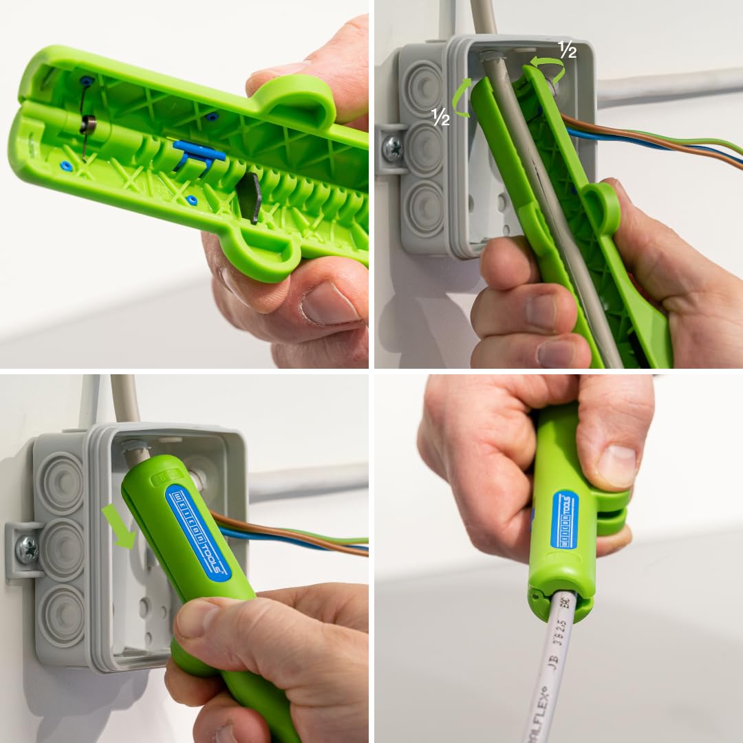 WEICON Tools Round Cable Stripper No. 13 Green Line, 55000013 - Image 2