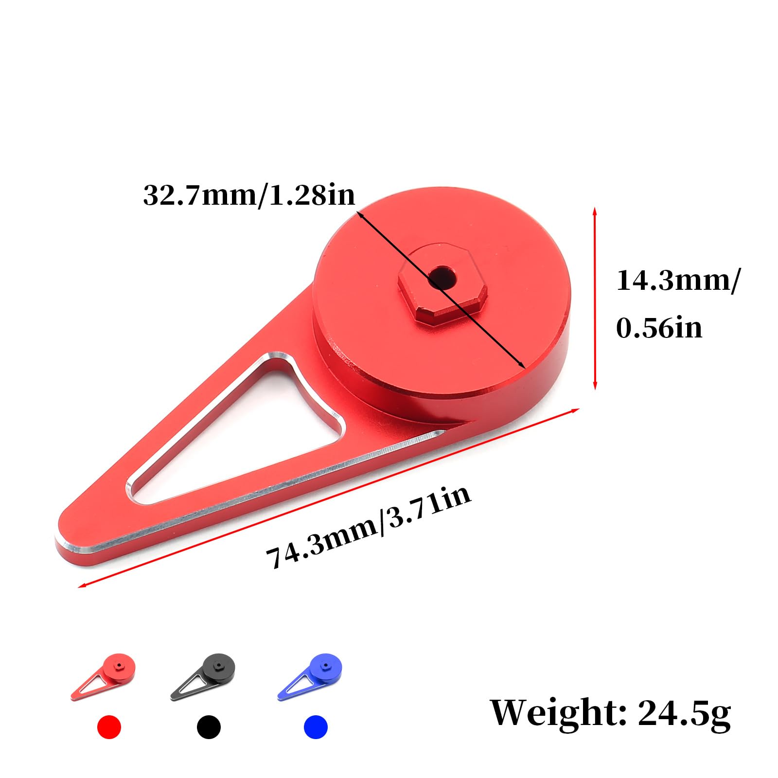 NATEFEMIN Aluminum Alloy Transmitter Steering Wheel Thumb Lever, One-Handed Control Adapter for Flysky Noble NB4 Noble Lite/PRO