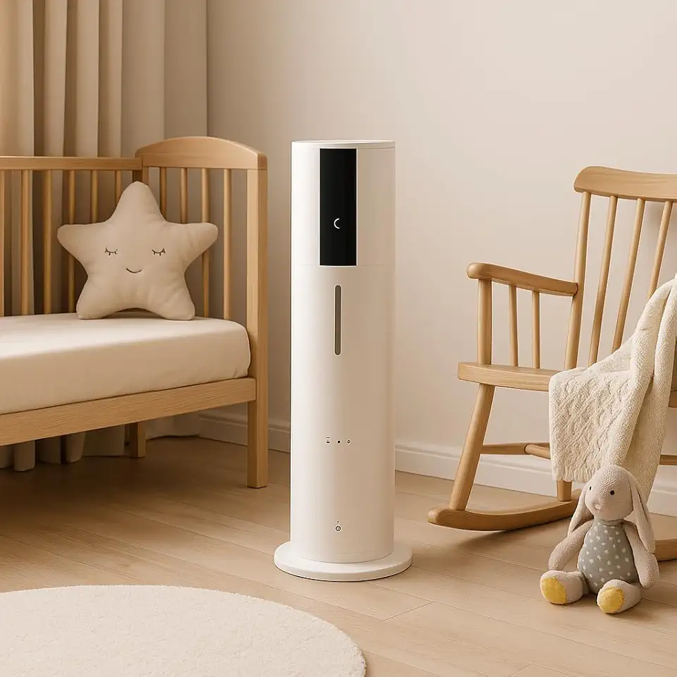 Umidificador de Ar Ultrassônico Digital, 9 Litros, Touch Screen, Branco, Bivolt