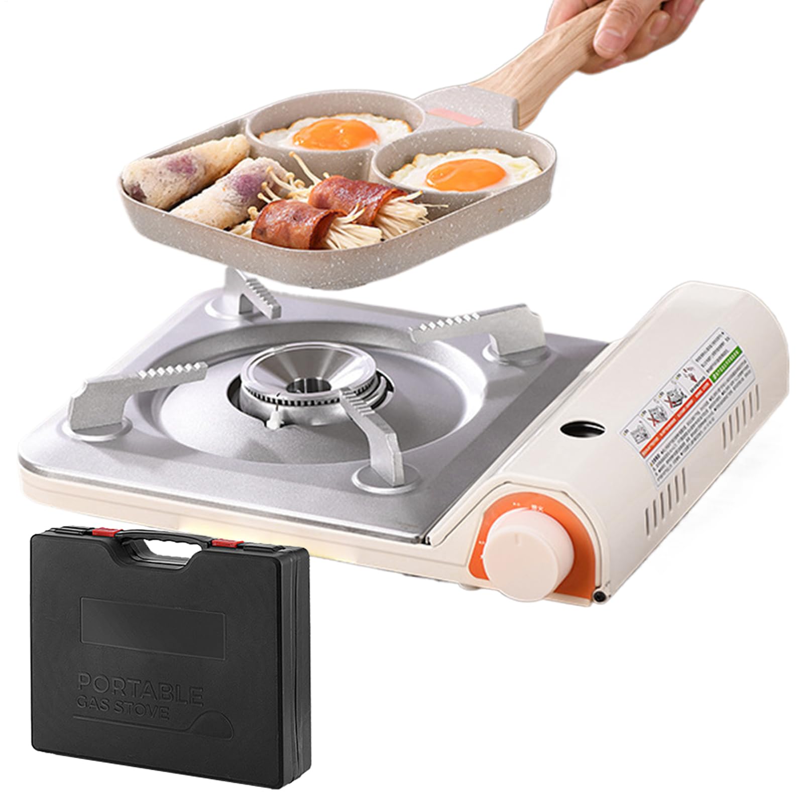 Fornello Portatile Da Campeggio Cucina Esterna Portatile Per Escursionismo | Bruciatore Compatto Ultraleggero per Trekking, Viaggi e Cucina da Viaggio con Design Sottile