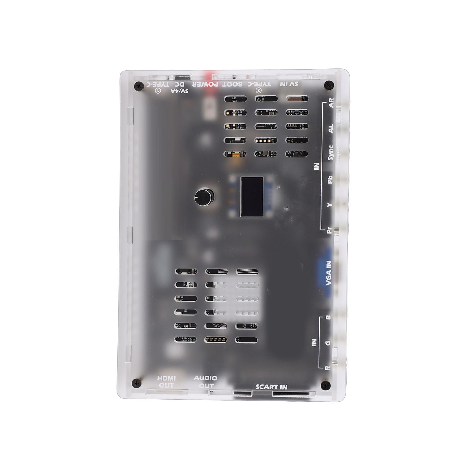 SUNGOOYUE GBSC Convertidor de Vídeo Acrílico RGBS VGA Scart YPbPr a VGA HD Convertidor de Interfaz Multimedia con Reloj Estable Si5351 para Consolas de Juegos Retro para
