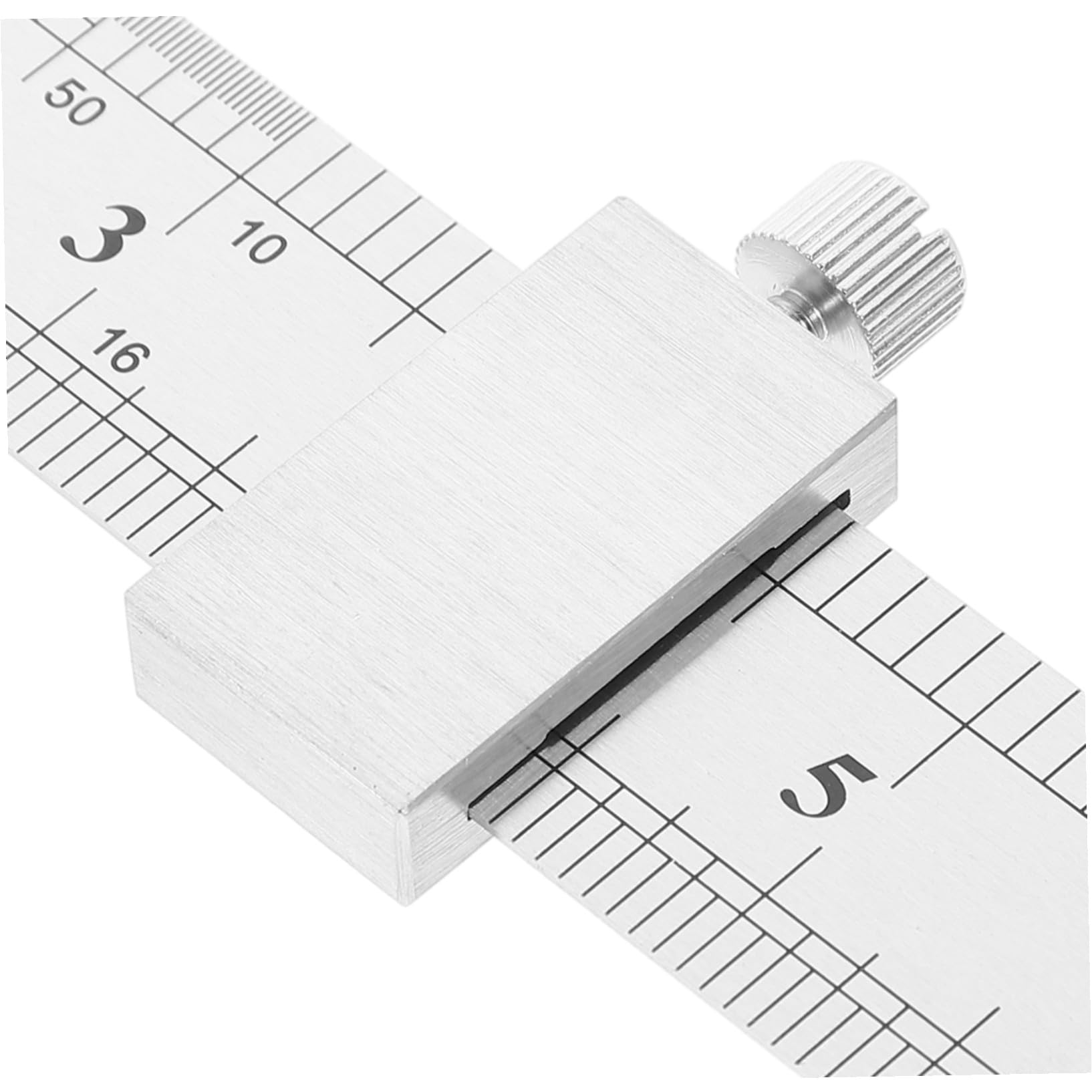DOITOOL 4 Regla Inoxidable con Bloque Posicionador Regla Metálica Grosor para Carpinteros Herramienta de Medición Precisa para Bricolaje y Trabajo Profesional