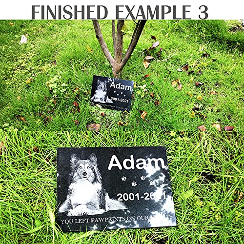 Image of ADFSTONE 12 inch Round Shaped Pet Memorial Stones Personalized Dog Remembrance Gifts, Customized Cat Picture Grieving Plaque, DIY Gravestone, Custom Sympathy Photo Gift, Animal Grave Markers