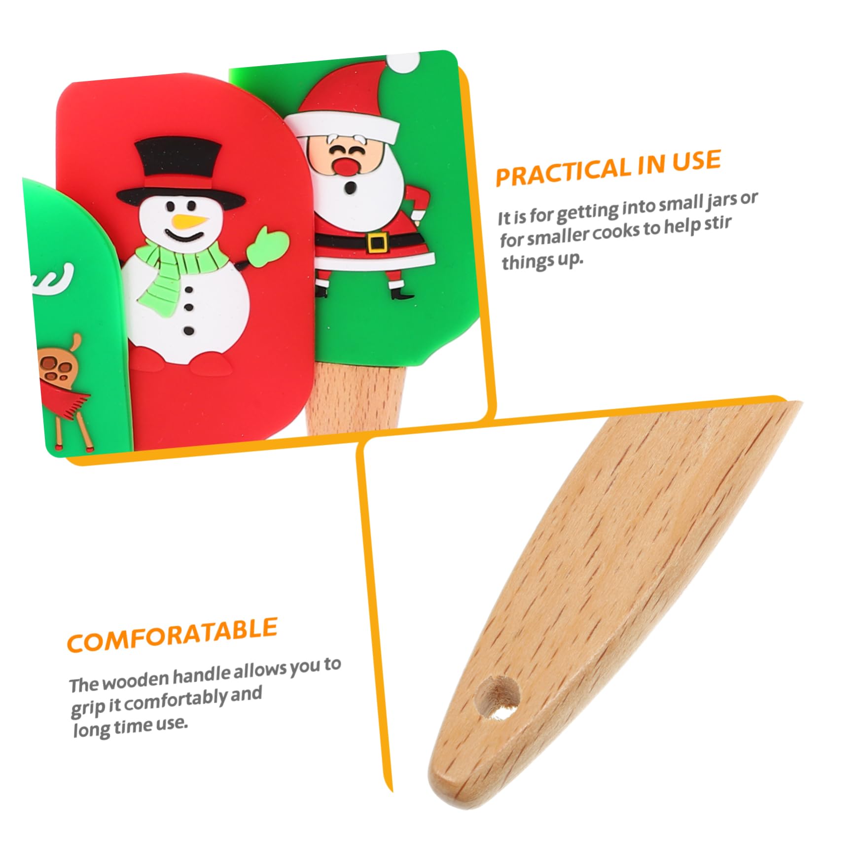Amosfun 5 Pièces Spatule de Cuisson Professionnelle pour Maison Ustensile en Silicone pour Pâtisserie Accessoire Réutilisable pour Contrôler la Garniture