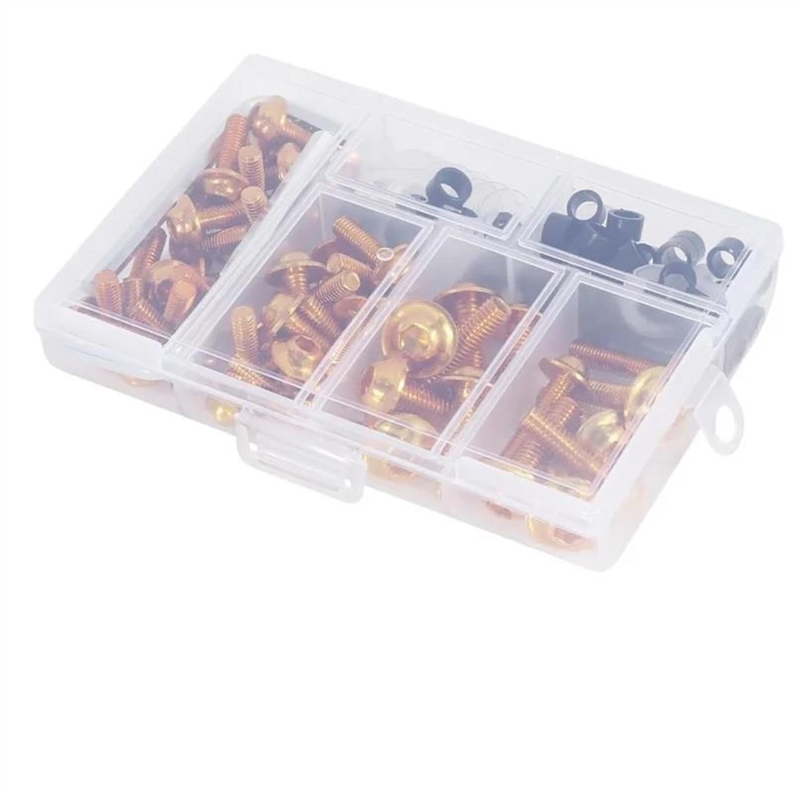 Motorrad-Verkleidungsschrauben-Set, Windschutzscheiben-Verkleidungsschrauben Für TMAX MT07 MT09 MT-09 SP MT125 MT25 YZF R1 R15 R25 R3 R6 R125(Gold)