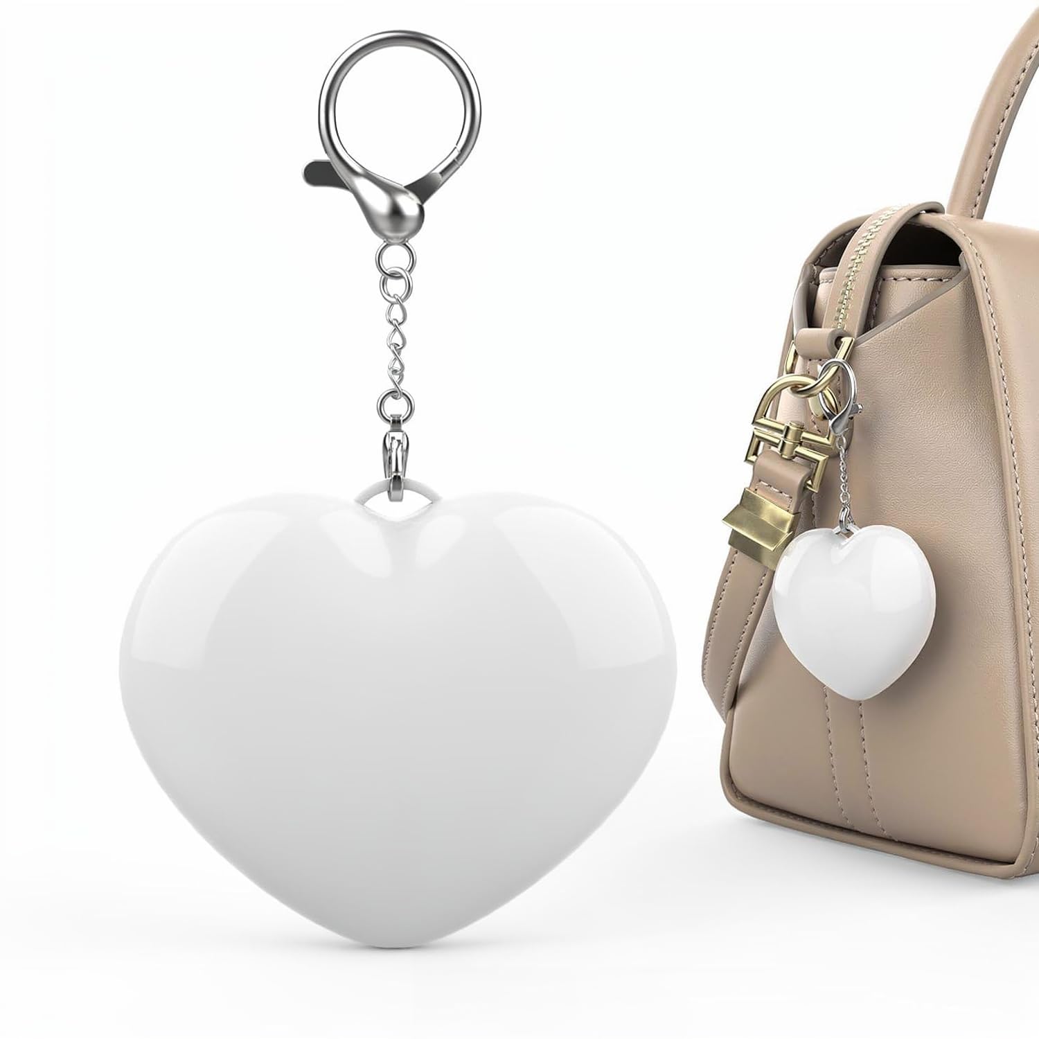 Heart Shaped Mini Storage Case Keychain, Portable Earbuds Holder, Coin Purse, Lip Balm & Jewelry Organizer, Cute Bag Charm for Women & Girls-picture-11