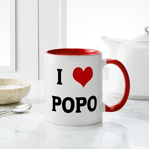 Miniatura 4 de CafePress I Love POPO - Taza de café de cerámica de 11 oz (11.0 fl oz)