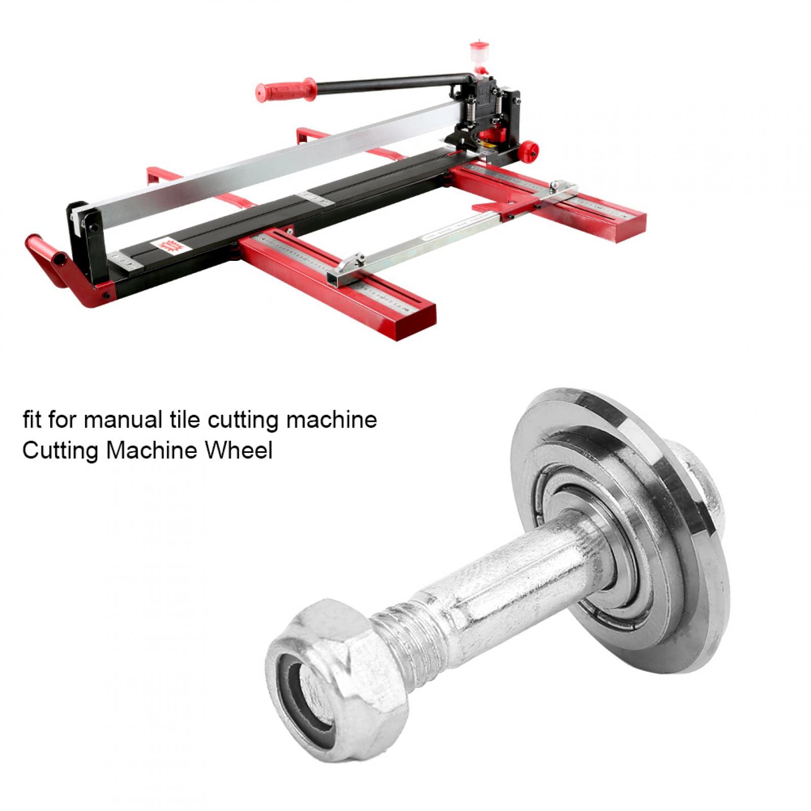 Tile Cutting Wheel 7/8-Inch, Industrial Quality, Carbide Scoring Wheel With Bolt And Lock Nut 22MM, For Manual Tile Cutting Machine, Replacement Ball Bearing, 22×6×10.5mm(20000m Silver