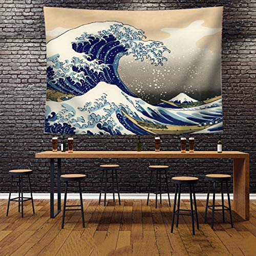Fuortia Hokusai Great Wave Shower Curtain Fabric Ocean Boat Japan Mount Fuji Shower Curtains Sets With Hooks Art Shower Curtain Boys Bathroom Decor Artwork Printed Curtains Tapestry 70X70 Inches #TOP1