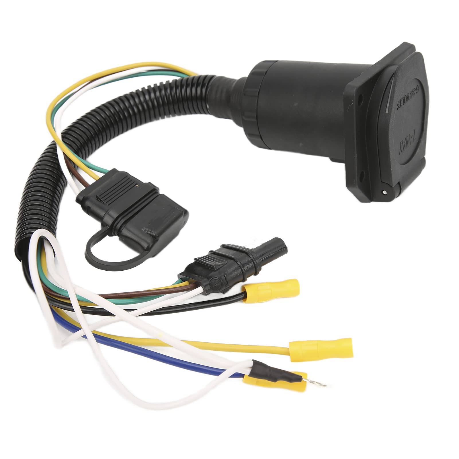 Trailer Light Connector Trailer Light Converter USA 7pin To EUR 7pin Towing Electric Connector Parts Blade Socket 7 Way Stop Brake Signal Separating 4 Pin To 7 Pin Trailer Adapter - Foto 5