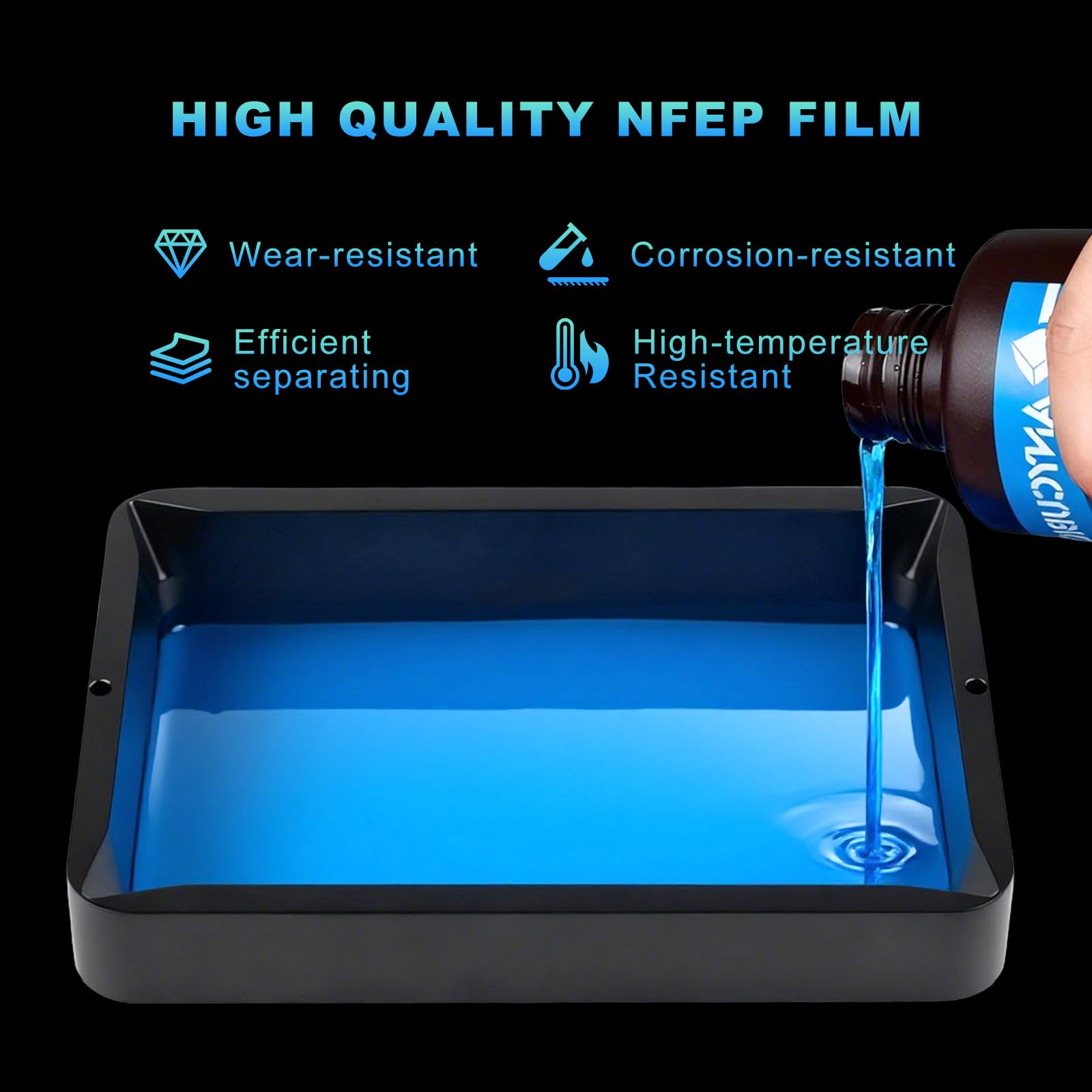 ALadrs 5 unidades FEP 2.0 NFEP para impresora 3D de resina, nFEP(PFA), película de separación para ELEGOO Saturn S, Photon M3, Sonic Mini 8K, Mono X 6K, M3 Plus 7,1" -9,25" impresora 3D de resina LCD,