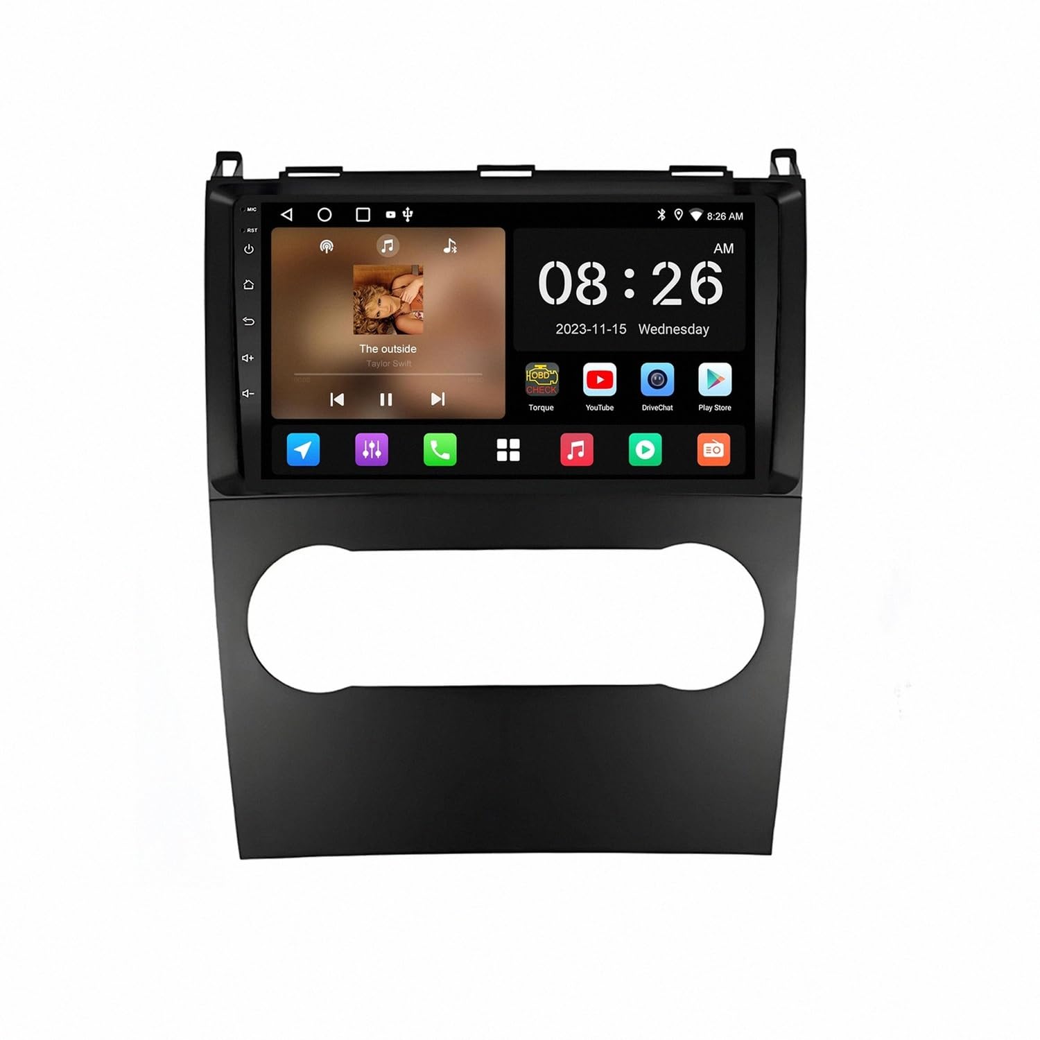 Autoradio 2 Din Bluetooth pour Mercedes-Benz B200 A B Class 2009-2012 Apple Car Play & Android Auto, Mises à Jour OTA, Mirror Link, Bluetooth 5.0, Commande Vocale, GPS, 4 Nuclear 4G+64G
