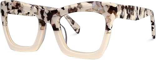Miniatura 6 de Zeelool Gafas de ojo de gato de gran tamaño vintage con estilo para mujeres con lente transparente sin receta Benitez ZWA035804
