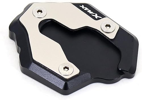 Almohadilla de extensión para soporte lateral de pie de motocicleta XMAX300 Xmax X-MAX 300 X-MAX300 2021 2022 Trípode extendido (color negro)