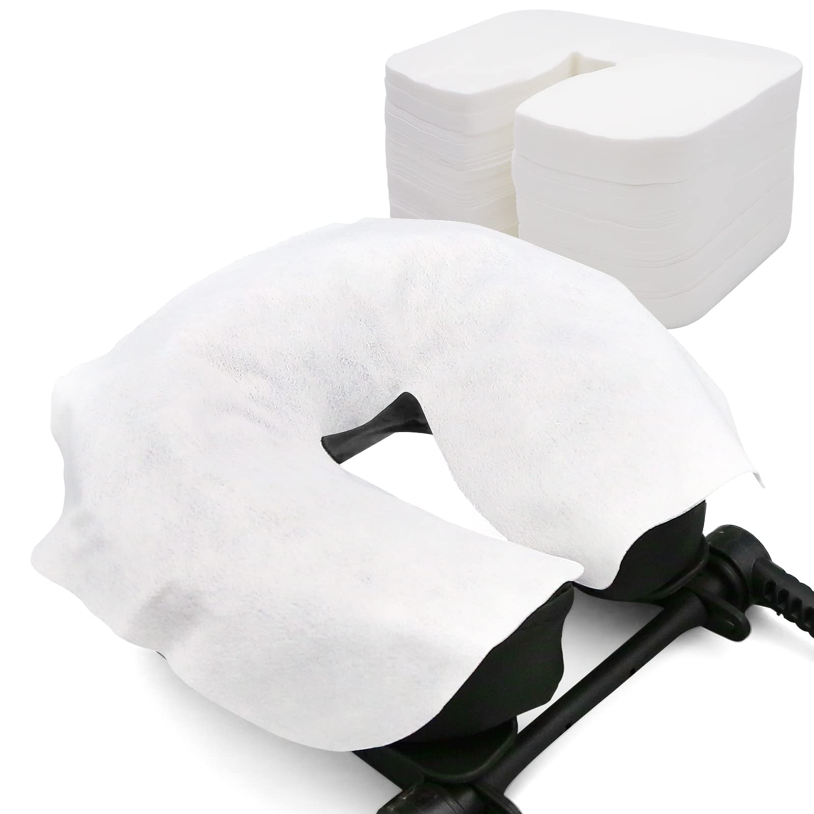 500pcs Imbottitura Monouso per Il poggiatesta del Lettino da Massaggio, Asciugamani Monouso con Fenditura Nasale per Lettini da Massaggio - 36 x 27cm