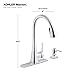 KOHLER R26281-SD-BL Maxton Touchless Pull-Down Kitchen Faucet with soap/Lotion Dispenser, Matte Black