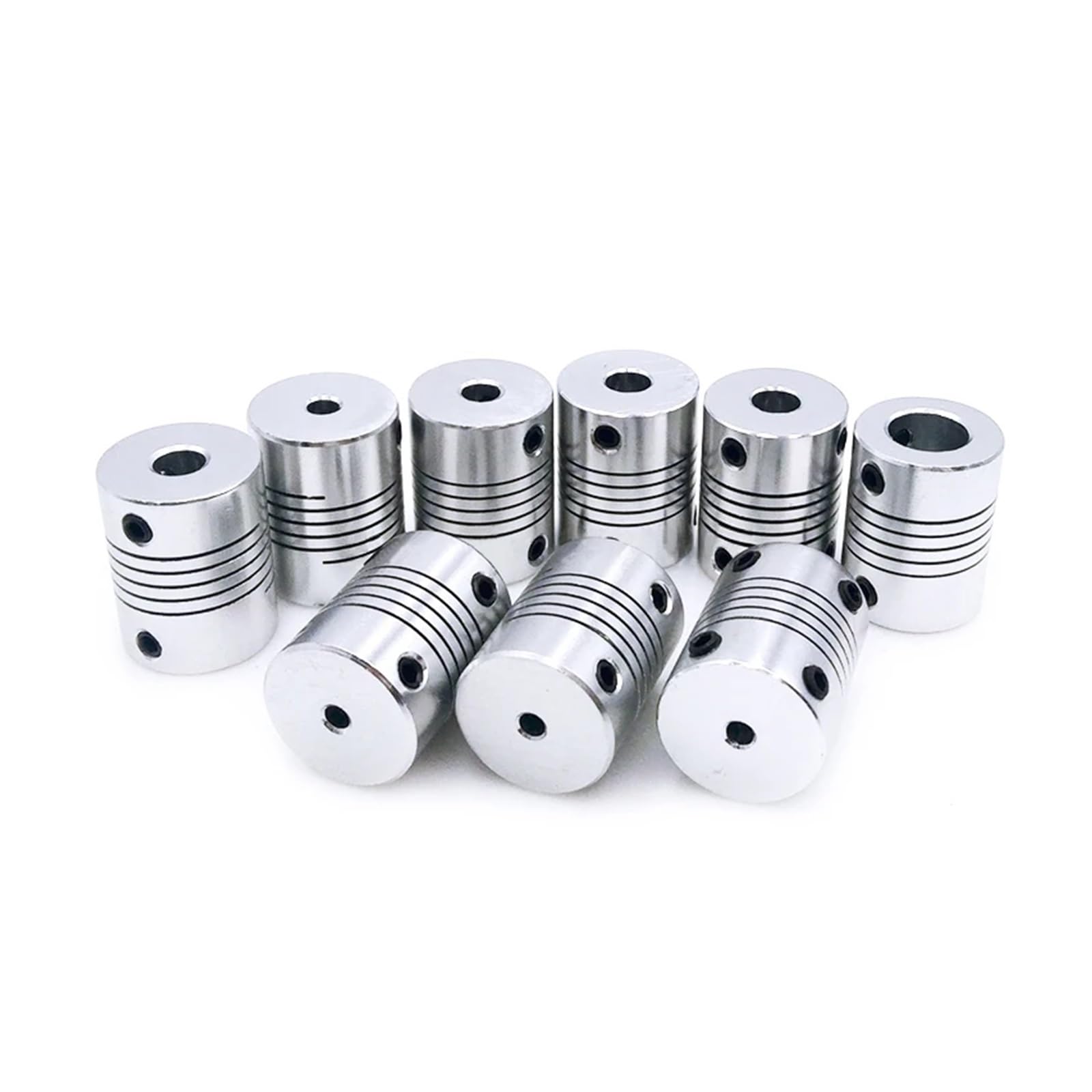 5 acopladores de eje de mandíbula flexible de aluminio 5-6 D19 x L25, 5, 8, 6,35 mm, 8 mm, 10 mm, CNC, acoplador de arranque electrónico paso a paso