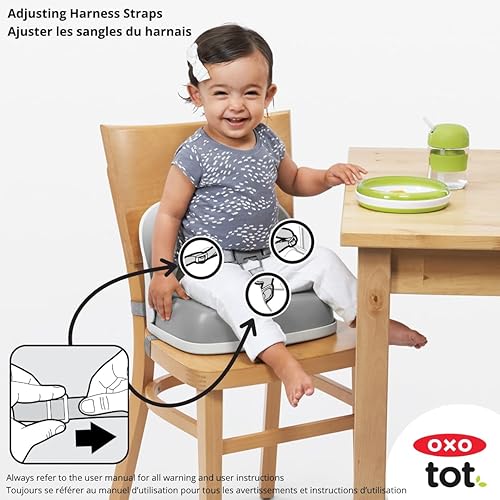 Miniatura 6 de Asiento elevador con correas para niños de Oxo Tot  Gris