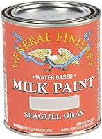 Vista 34 de General Finishes Pintura de leche a base de agua, 1 cuarto de galón, color blanco antiguo