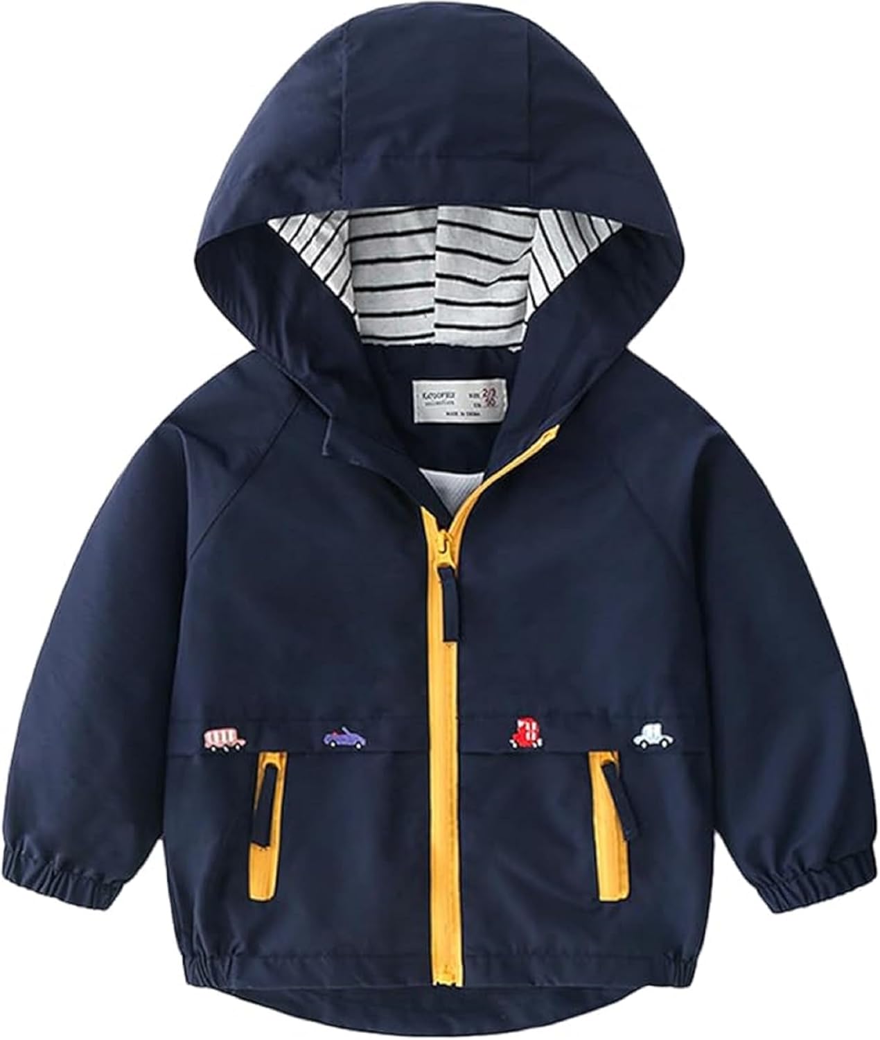 Toddler Boys Windbreaker Jacket Little Boys Hooded Coat Kids Lightweight Zip Hooded Windproof Jacket Casual Outerwear