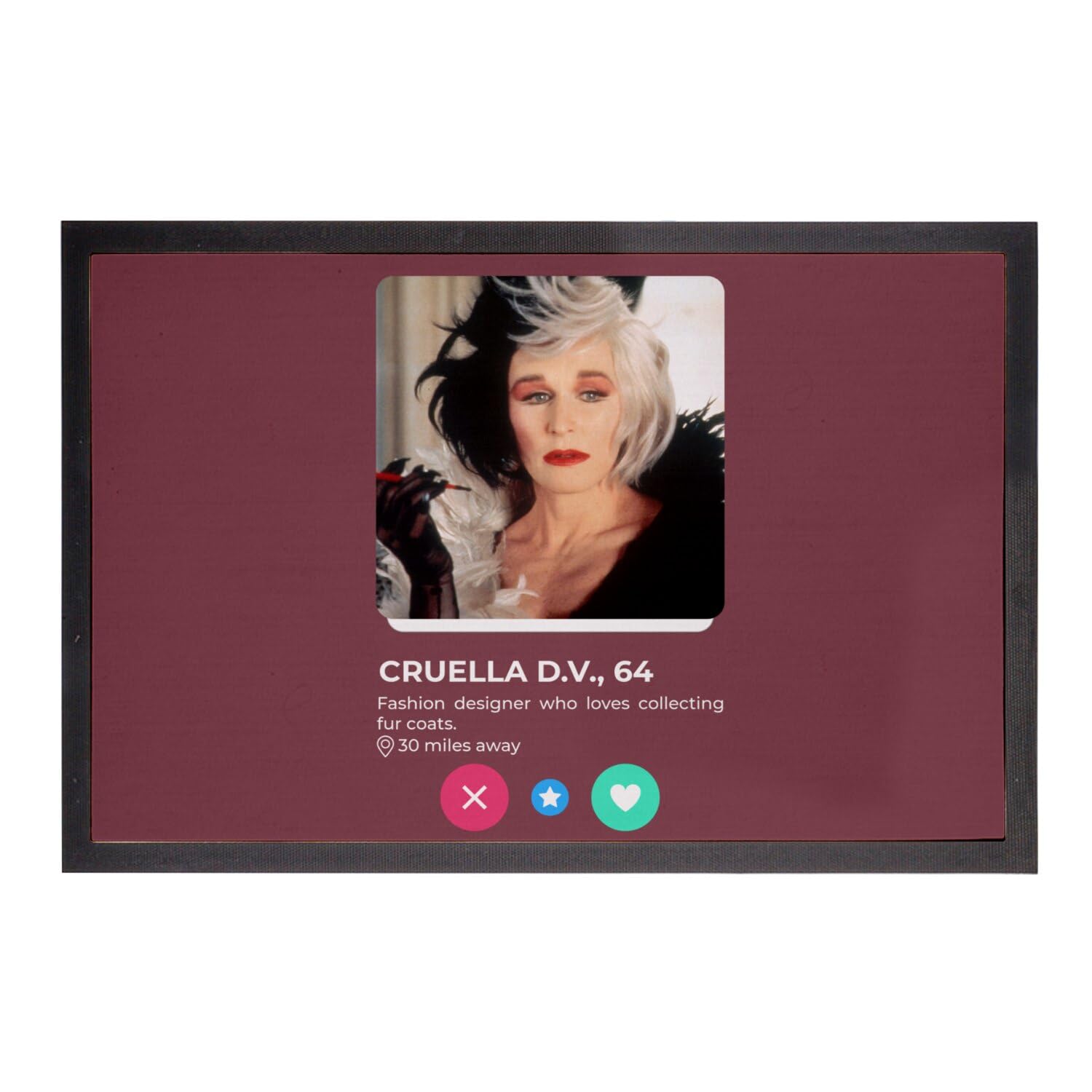 Paillasson Dalmatien Cruella tapis d'entrée original idée cadeau crémaillère