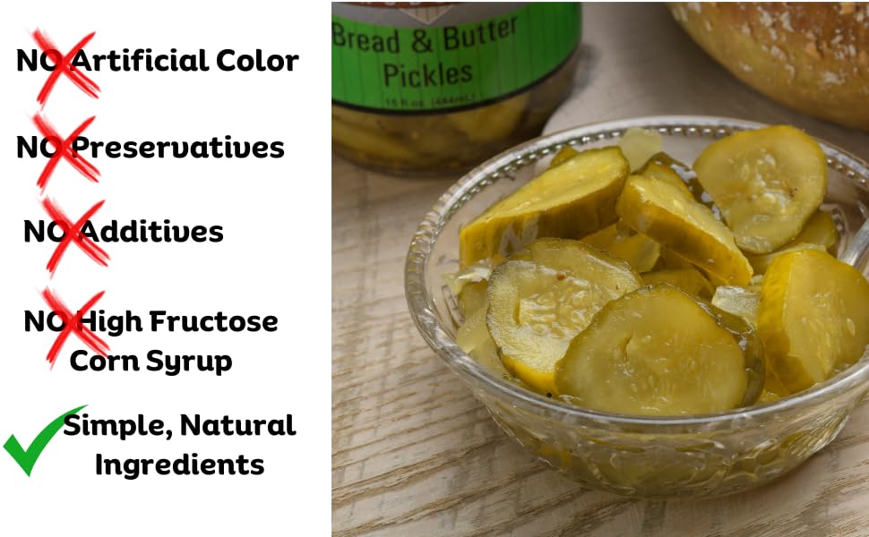 Miniatura 4 de Amish Valley Products Encurtidos de pan y mantequilla, cuartos de vidrio totalmente naturales (un frasco de un cuarto de galón - 32 onzas)