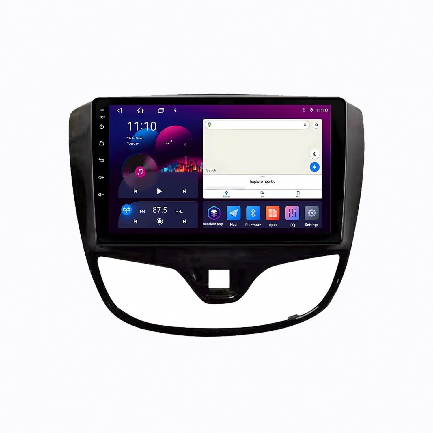 Nawigacja Z Ekranem Dotykowym, Radio Samochodowe dla Mitsubishi Outlander 2005-2011 Przenośny Ekran Dotykowy Apple Carplay, Nawigacja Gps/Sterowanie, 8 Rdzeń 4G+64G